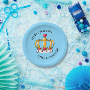 KiniArt Crown Birthday Paper Plates