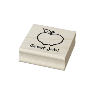 KiniArt Custom Apple Rubber Stamp