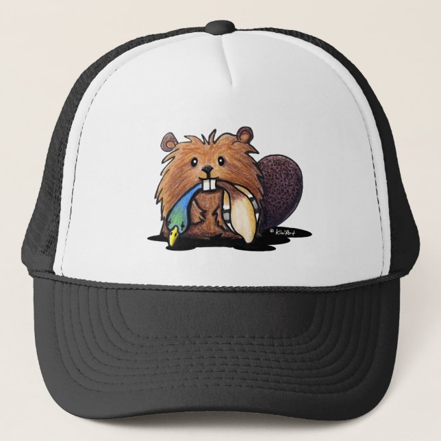 KiniArt Cute Beaver Hat (Front)