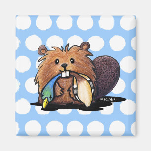 KiniArt Cute Beaver Magnet