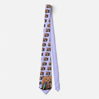 KiniArt Cute Beaver Neck Tie