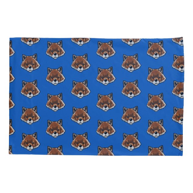 KiniArt Cute Fox Pillow Case (Back-Left)