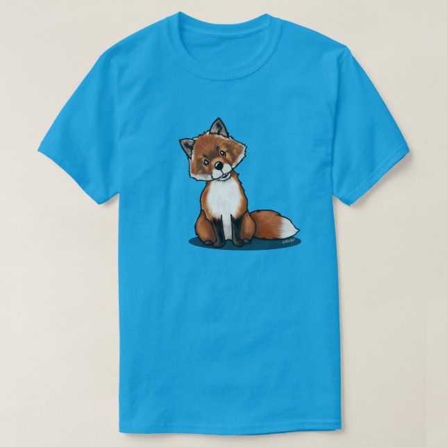 KiniArt Cute Fox T-Shirt (Design Front)