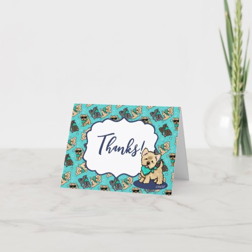 KiniArt Cutieface Cairn Thank You Card