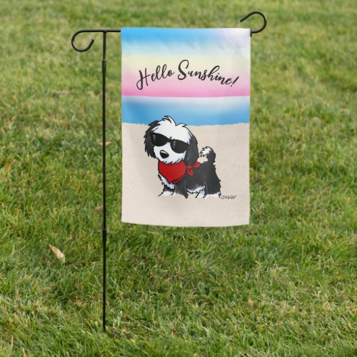 KiniArt Cutieface Havanese Beach Garden Flag