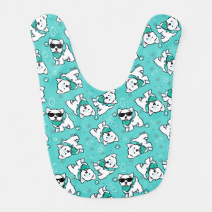 KiniArt Cutieface Westie Baby Bib