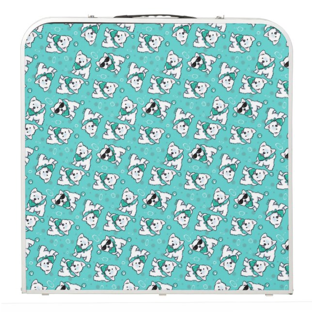 KiniArt Cutieface Westie Beer Pong Table (Folded)
