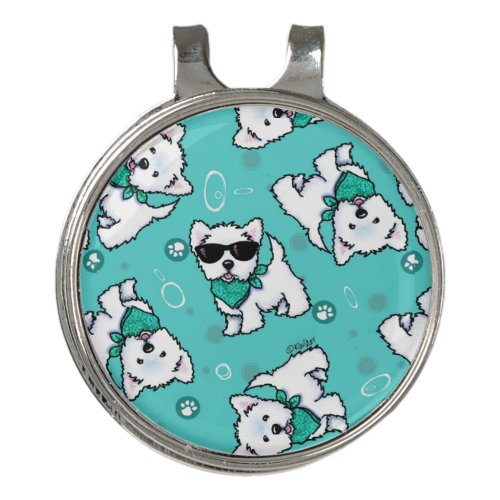 KiniArt Cutieface Westie Golf Hat Clip