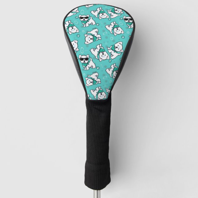 KiniArt Cutieface Westie Golf Head Cover (Front)