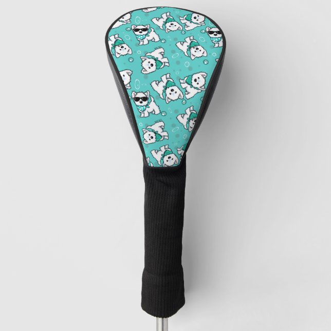 KiniArt Cutieface Westie Golf Head Cover (Front)