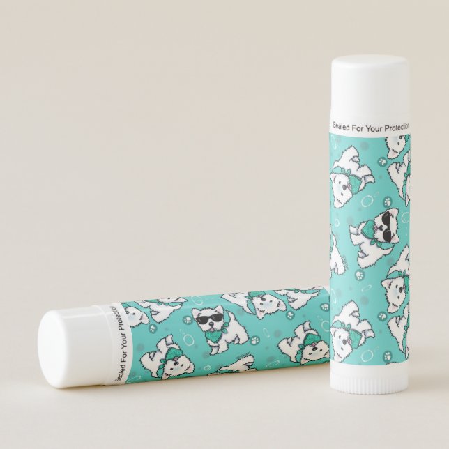 KiniArt Cutieface Westie  Lip Balm (Front)