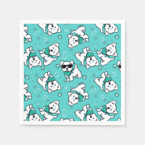 KiniArt Cutieface Westie  Napkins