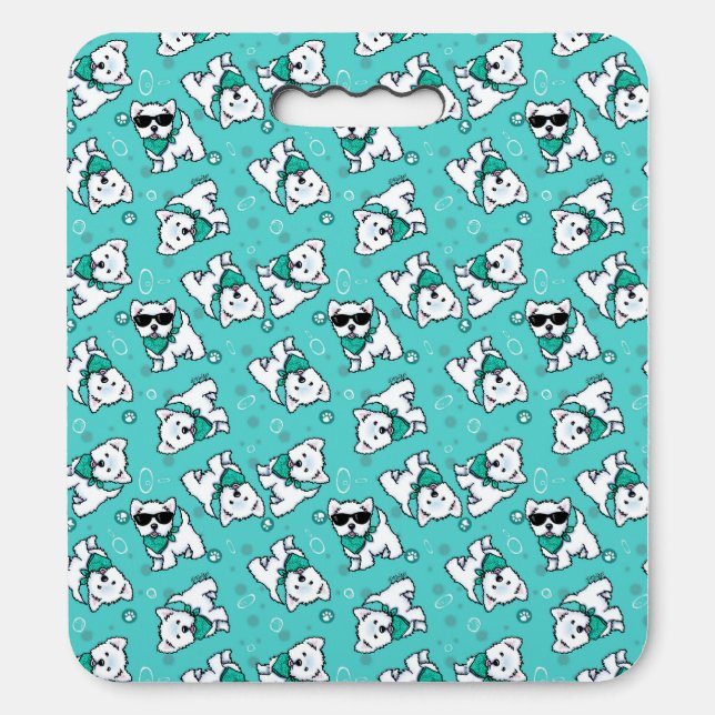 KiniArt Cutieface Westie Seat Cushion (Front Vertical)