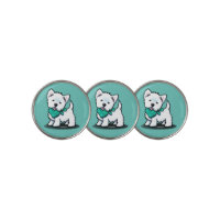 KiniArt Cutieface Westie Terrier Golf Ball Marker