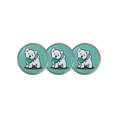 KiniArt Cutieface Westie Terrier Golf Ball Marker