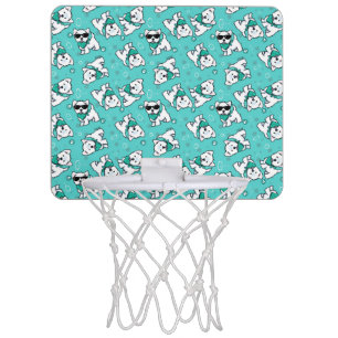 KiniArt Cutieface Westie Throw Pillow Mini Basketball Hoop
