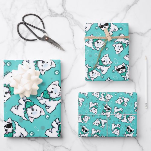 KiniArt Cutieface Westie  Wrapping Paper Sheets