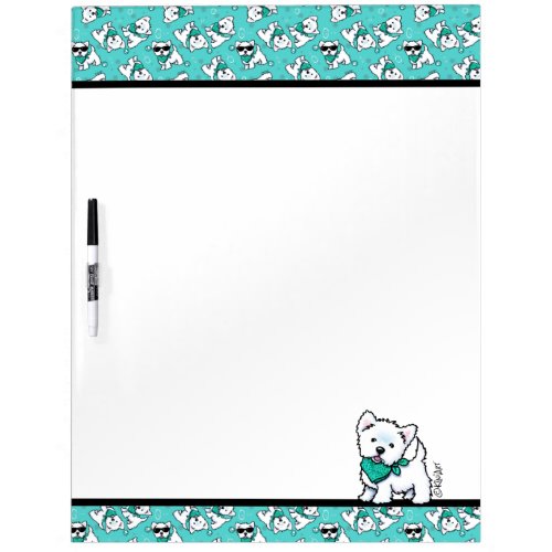 KiniArt Cutieface Westies Dry Erase Board