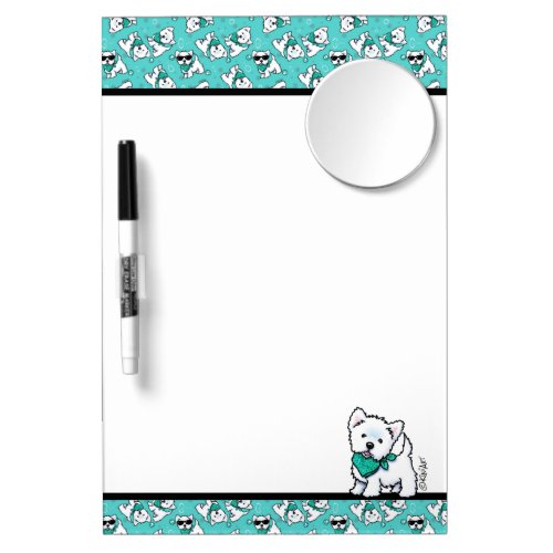 KiniArt Cutieface Westies Dry Erase Board