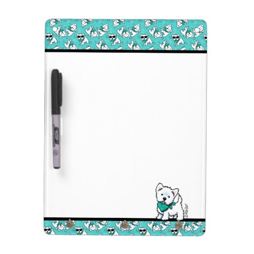 KiniArt Cutieface Westies Dry Erase Board