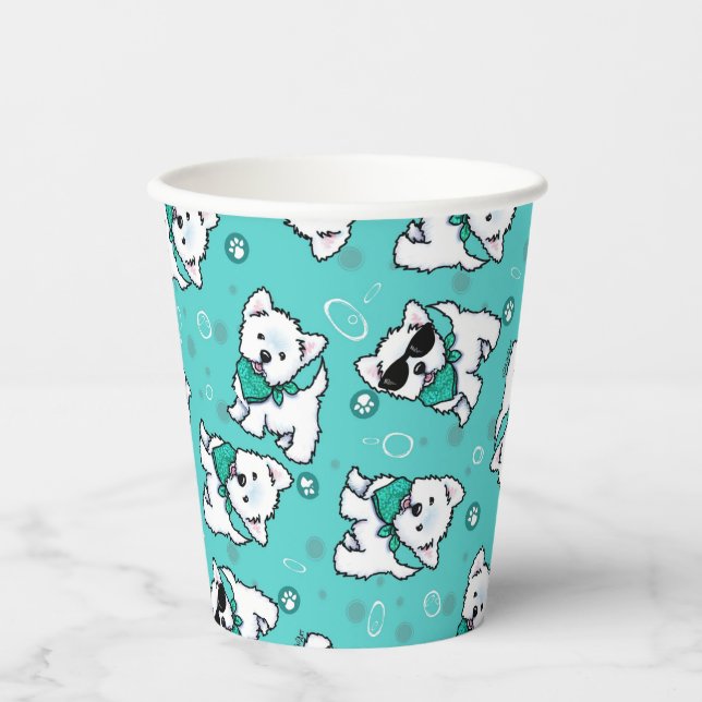KiniArt Cutieface Westies Paper Cups (Front)
