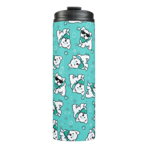 KiniArt Cutieface Westies Thermal Tumbler