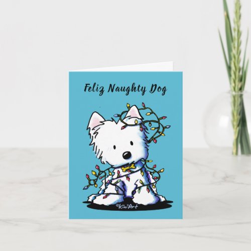 KiniArt Delighted Westie Holiday Card