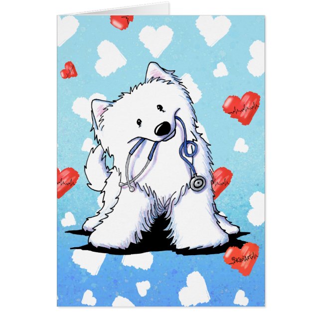 KiniArt Doctor Samoyed Cards (Front)