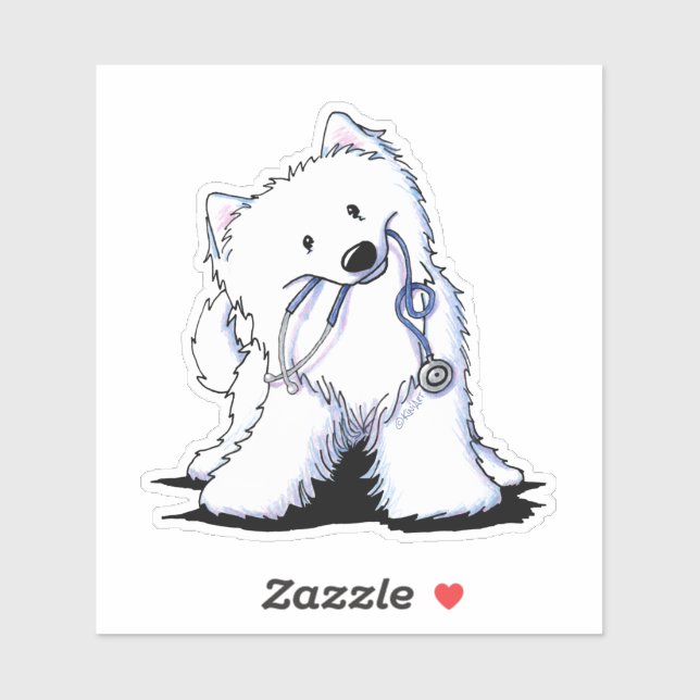KiniArt Doctor Samoyed Sticker (Sheet)