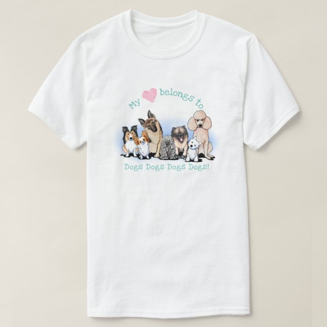 KiniArt Dog Lover T-Shirt (Design Front)