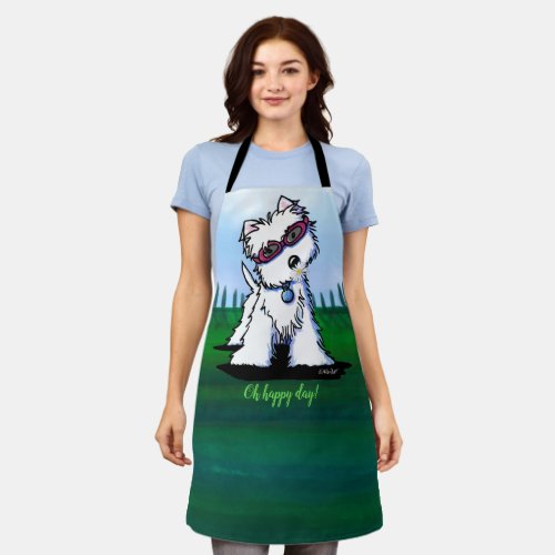 KiniArt Doggles Westie All_Over Print Apron