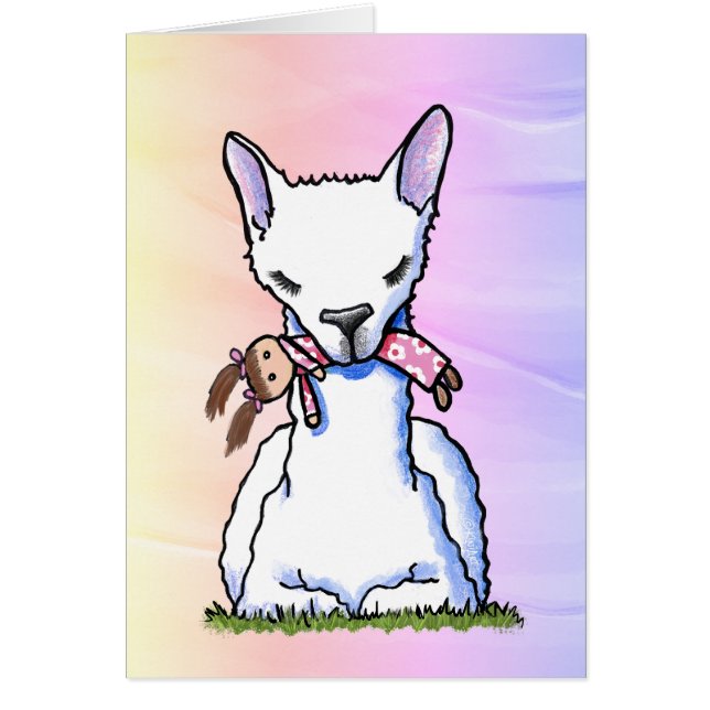 KiniArt Dolly Llama  Cards (Front)