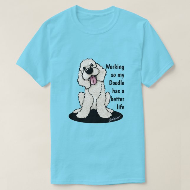 KiniArt Doodle Dog T-Shirt (Design Front)