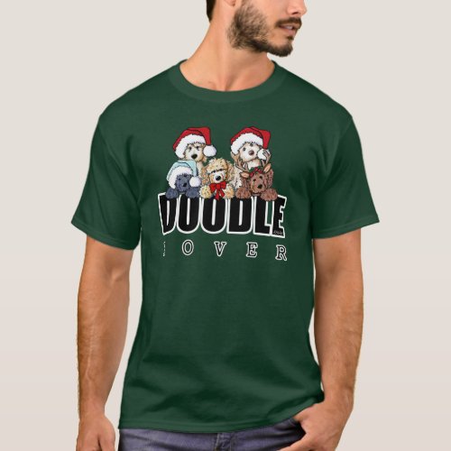 KiniArt Doodle Lover Christmas T_Shirt