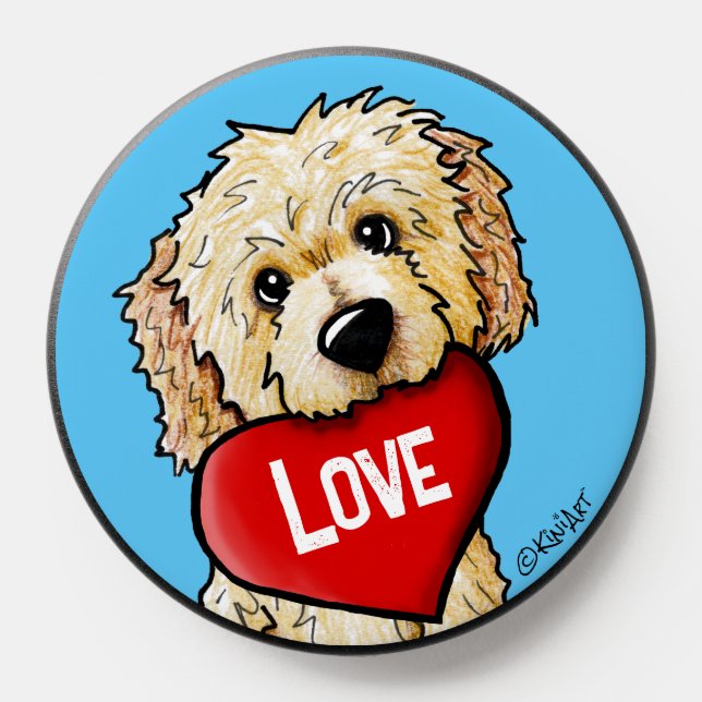KiniArt DoodleMoji Goldendoodle  PopSocket (Popsocket)