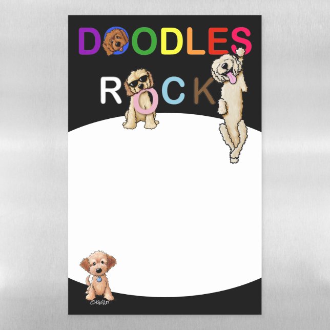 KiniArt Doodles Rock Dry Erase Board (Vertical)