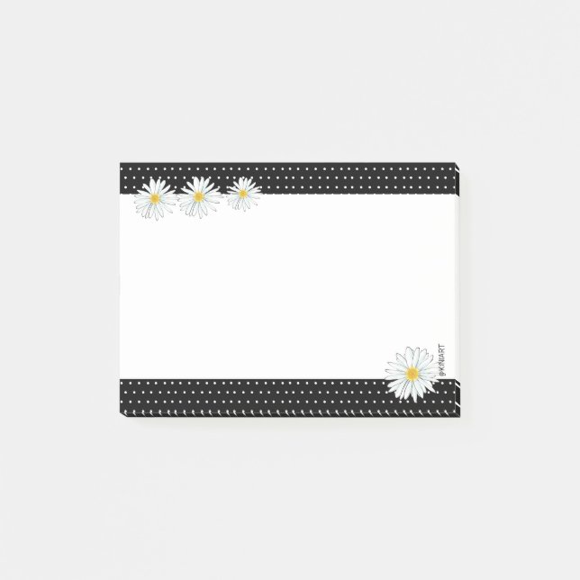 KiniArt Dots And Daisies Post-it Notes (Front)