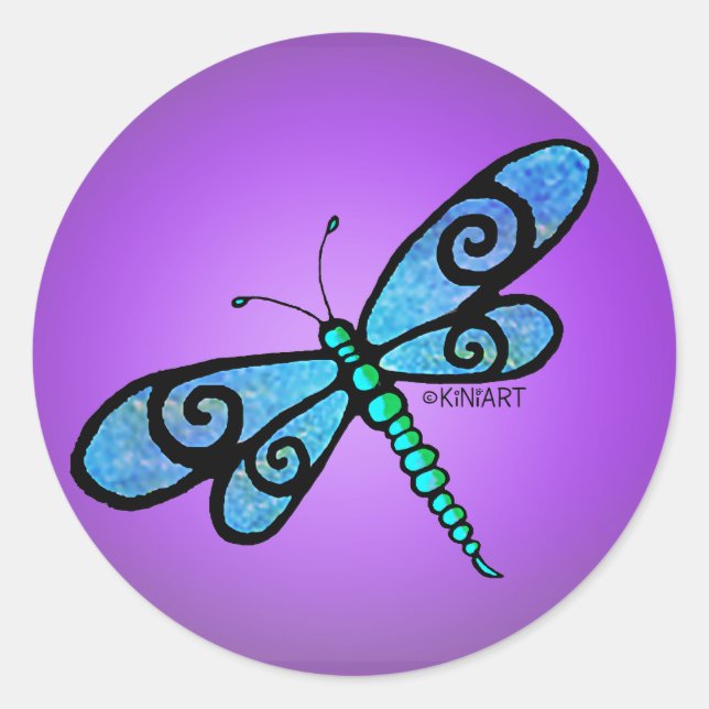 KiniArt Dragonfly Stickers (Front)
