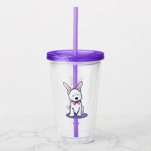 KiniArt Easter Westie Acrylic Tumbler