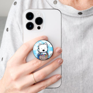 KiniArt Easter Westie Dog PopSocket
