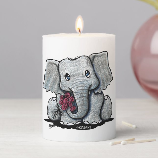 KiniArt Elephant Flameless Candle (In Situ)