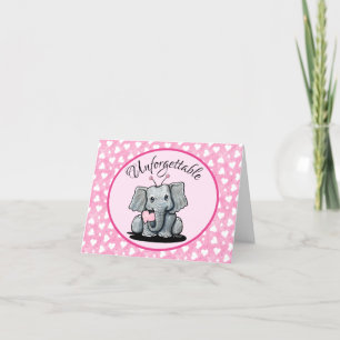 KiniArt Elephant Valentine Holiday Card