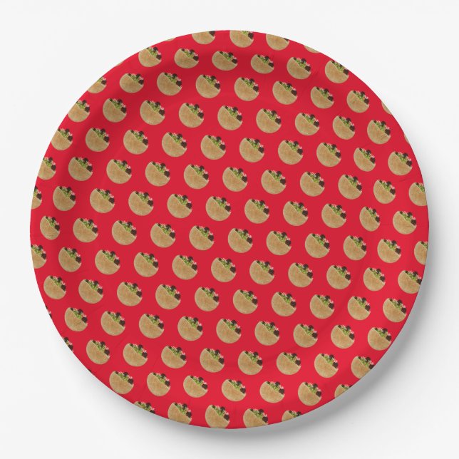 KiniArt Falafel Sandwich Paper Plates (Front)