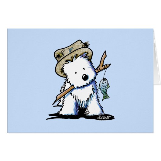KiniArt Fishing Westie (Front Horizontal)