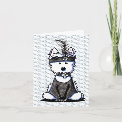 KiniArt Flapper Westie Thank You Card