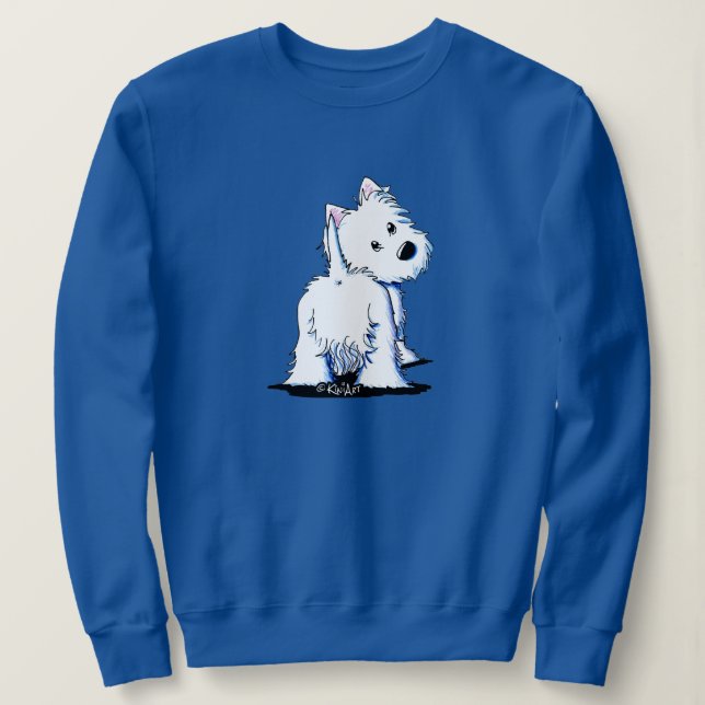 KiniArt Fluffybutt Westie Sweatshirt (Design Front)