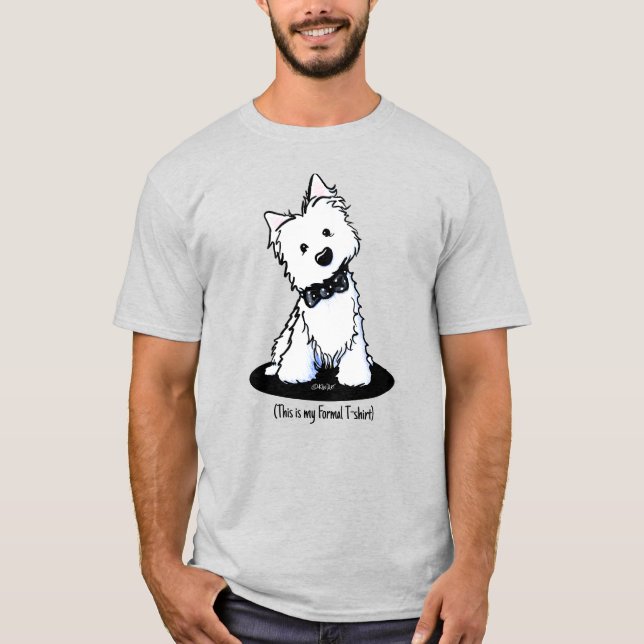 KiniArt Formal Wear Westie T-Shirt (Front)