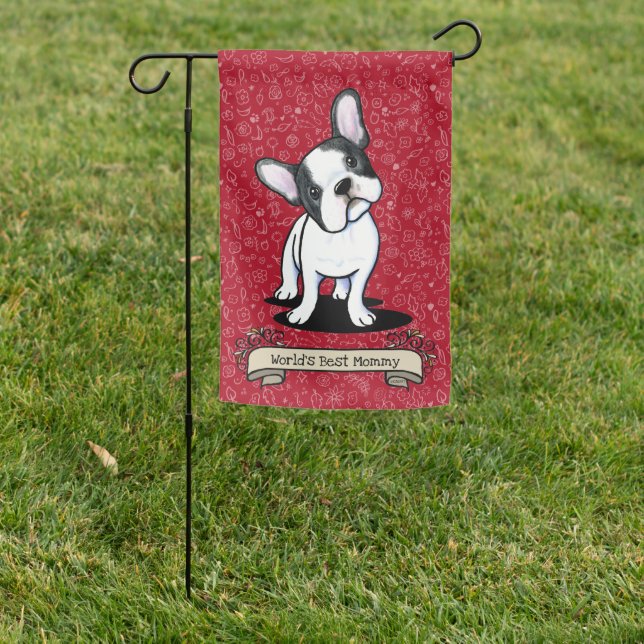 KiniArt Frenchie Mothers Day Garden Flag (In SItu)