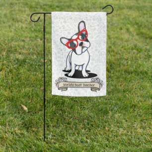KiniArt Frenchie Teacher Garden Flag