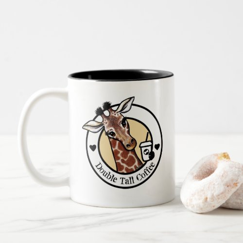 KiniArt Giraffe Coffee Two_Tone Coffee Mug